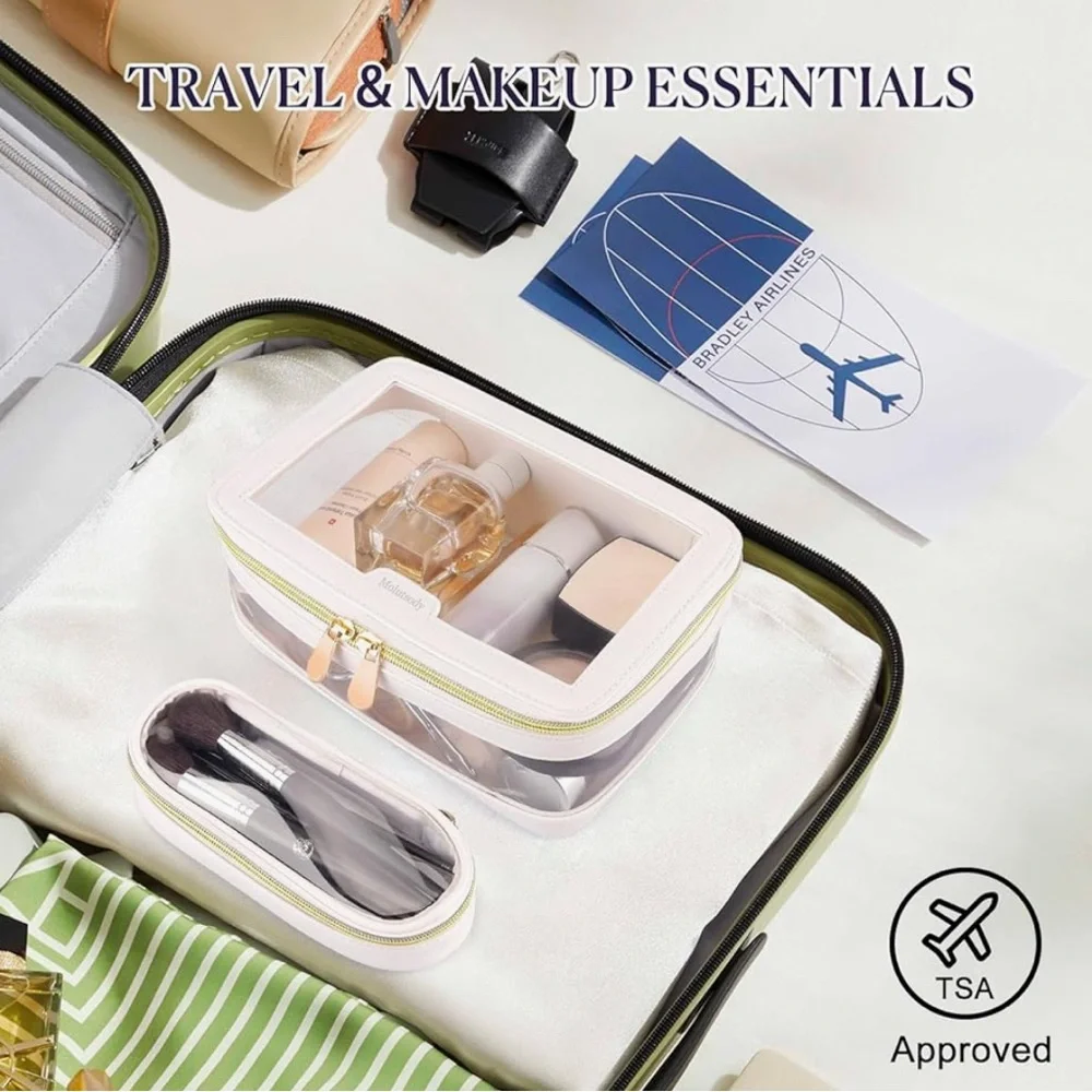 Clear Makeup Bag, Travel Cosmetic Case Portable Car Organizer Bag Fit for Travel